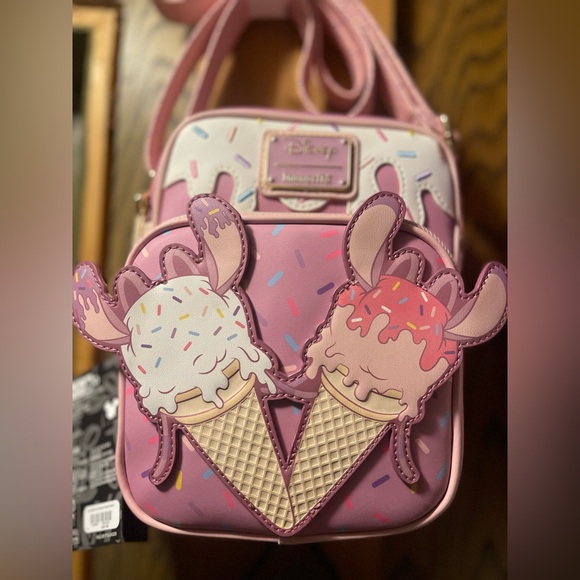Loungefly Disney Ice Cream Cone crossbody - Angel (stitch) - Picture 1 of 3